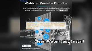 فلتر مياه المنزل بأكمله سهل التركيب