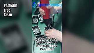 قم بتجميع الصمام التلقائي للمرشح المسبق لـ Briskspring