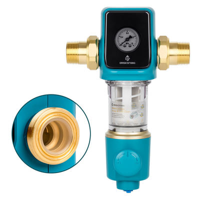 مرشح مسبق للرواسب الخالية من BPA مع Siphon Backwash Spin Down تصميم للاستخدام المنزلي