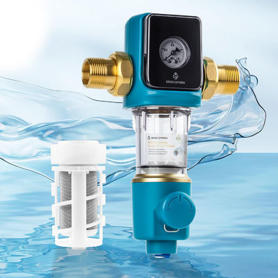 مرشح الرواسب التلقائي مع 40 ميكرون نظام سيفون حر من BPA للتصفية المسبقة للمياه السكنية