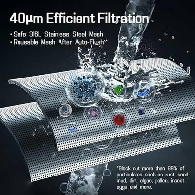 NSF Certified Full Automatic Water Pre Filter with 900psi Pressure Resistance and 60 Bar Pressure Resistance
