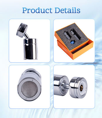 موسع صنبور الفقاعات الدقيقة النانوية القابل للدوران 360 درجة مع مائة مليار فقاعة لكل لتر وقطر فقاعة 0.001-0.1 مم لتنظيف عميق عالي الكفاءة