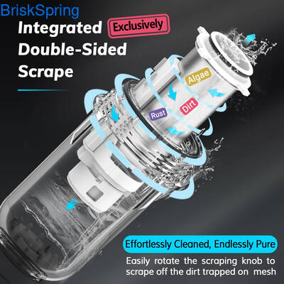 مرشح مسبق للمياه بحجم 3/4 بوصة مع معدل تدفق 5 أطنان/ساعة وتصميم ذاتي التنظيف للاستخدام المنزلي