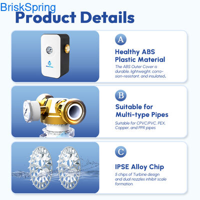 معالجة مكافحة الحجر الجيري، مكيف المياه الصلبة الصديقة للبيئة للأنابيب في المنزل بأكمله