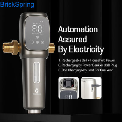 مرشح قبل غسل آلي مرشح الرواسب الذكي ، مرشح قبل تدفق عالي لدخول المياه إلى الفيلا والشقة والمنازل