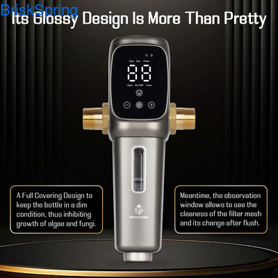 مرشح قبل غسل آلي مرشح الرواسب الذكي ، مرشح قبل تدفق عالي لدخول المياه إلى الفيلا والشقة والمنازل