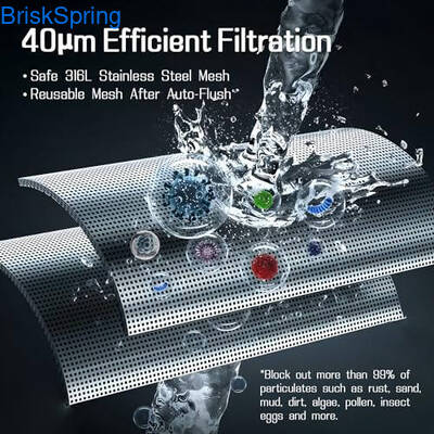 NSF معتمدة 316L الفولاذ المقاوم للصدأ شبكة المياه المرشح المسبق مع 6T / H معدل التدفق والتحكم الذكي باللمس