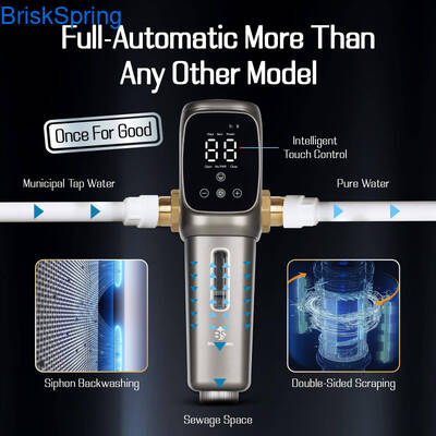 NSF معتمدة 316L الفولاذ المقاوم للصدأ شبكة المياه المرشح المسبق مع 6T / H معدل التدفق والتحكم الذكي باللمس