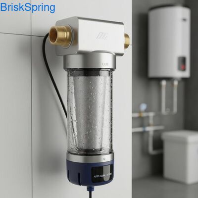 40 ميكرون أوتوماتيكية بالكامل قابلة لإعادة الاستخدام تدور أسفل فلتر المياه المسبق لإزالة الرواسب في المنزل بأكمله