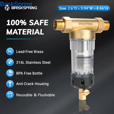 Food Grade SS316L 40 Micron Reusable Backwash Spin-Down Water Pre Filter for Whole House Filtration