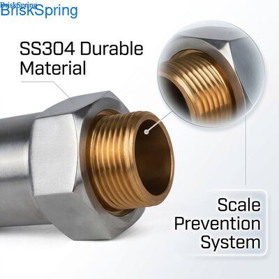 مزيل الترسبات الكلسية للمياه مقاس 1 بوصة للمنزل بالكامل، تدفق 1-2 طن/ساعة، مادة SS304