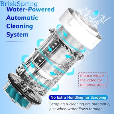 40 Micron Reusable Mesh Water Pre Filter with Water Driven Self Cleaning Scraper for Whole House Spin Down Sediment Filtration