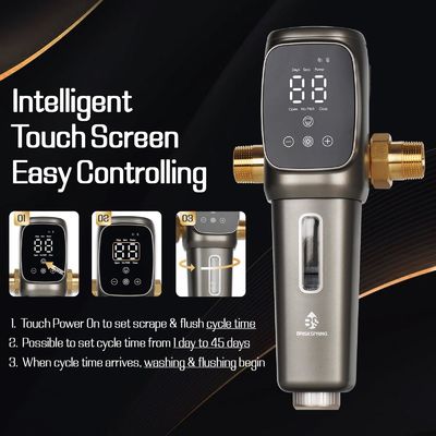 منقي الرواسب ذاتي التنظيف التلقائي للمنزل بالكامل للمياه الصحية