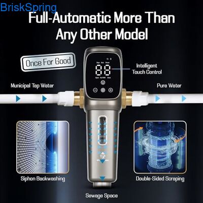 مرشح مياه أولي دوار قابل لإعادة الاستخدام أوتوماتيكي بالكامل 40 ميكرون لإزالة الرواسب